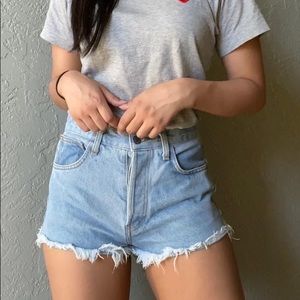 ⭐️ Brandy Melville High Rise Button Fly Jean Shorts